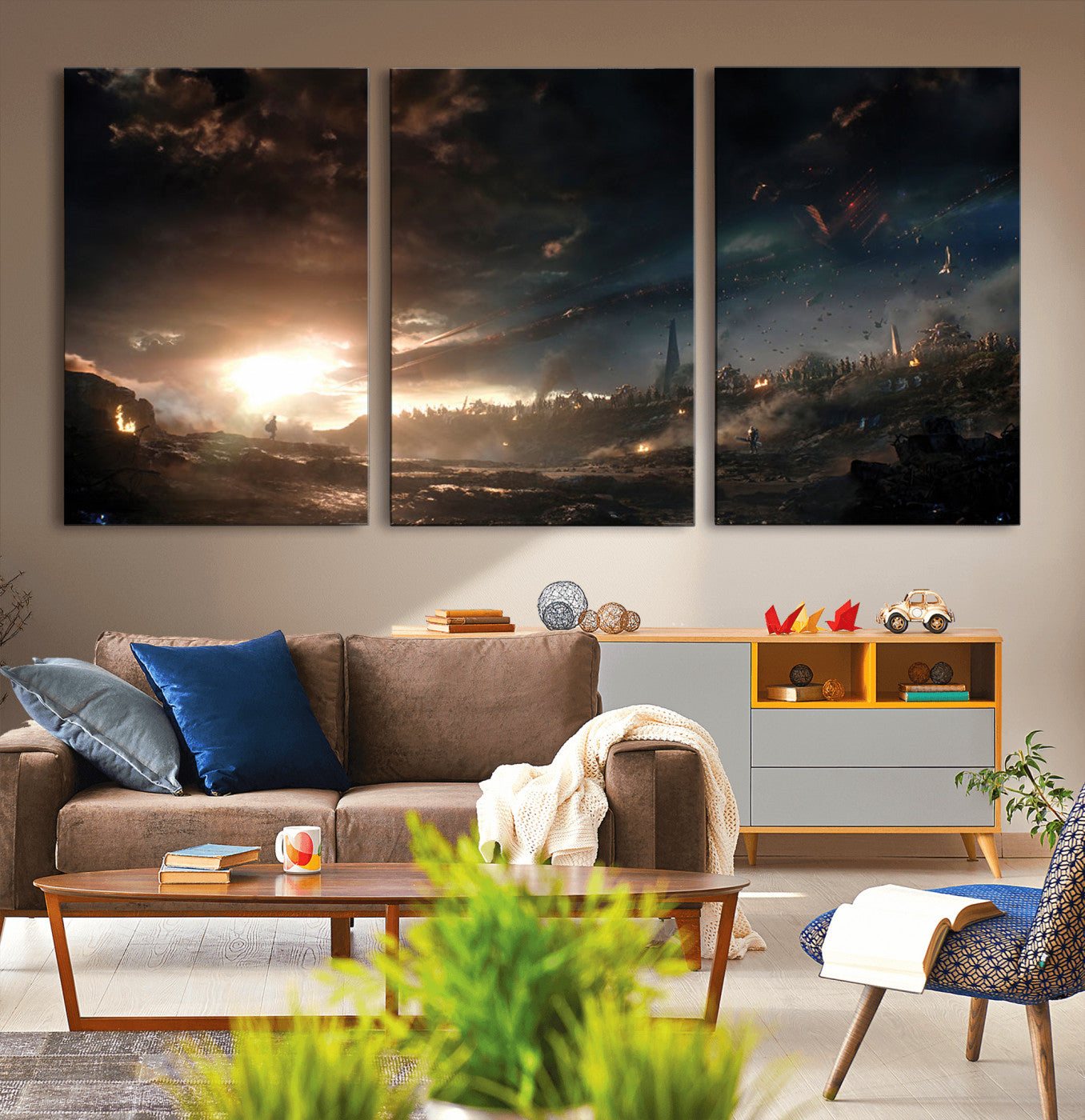 58617-MGV-CV-36X24-Avengers Planet Wall Art Canvas Print