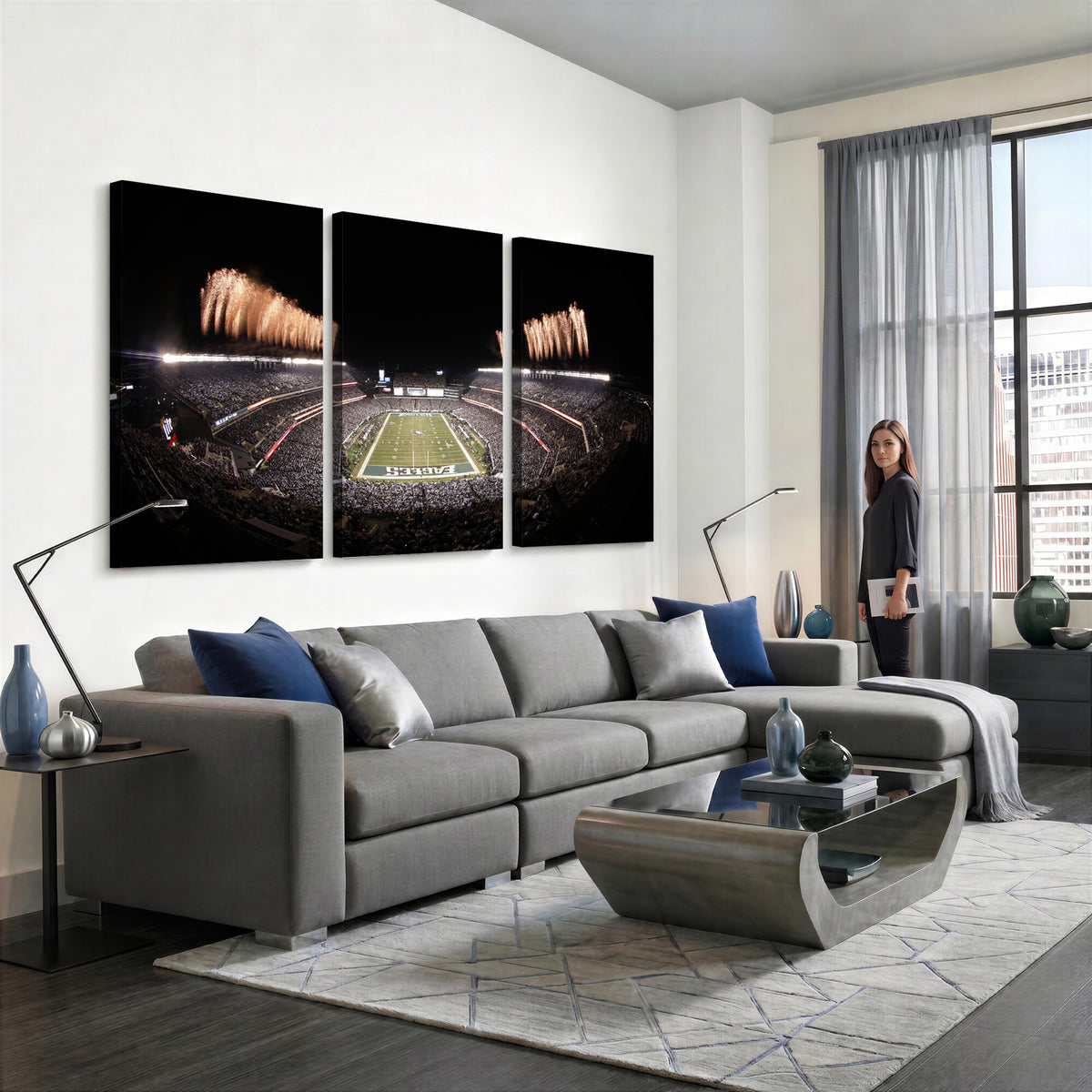 48893-MGV-CV-36X24 - Eagles Field Stadium Wall Art, Lincoln Financial Field