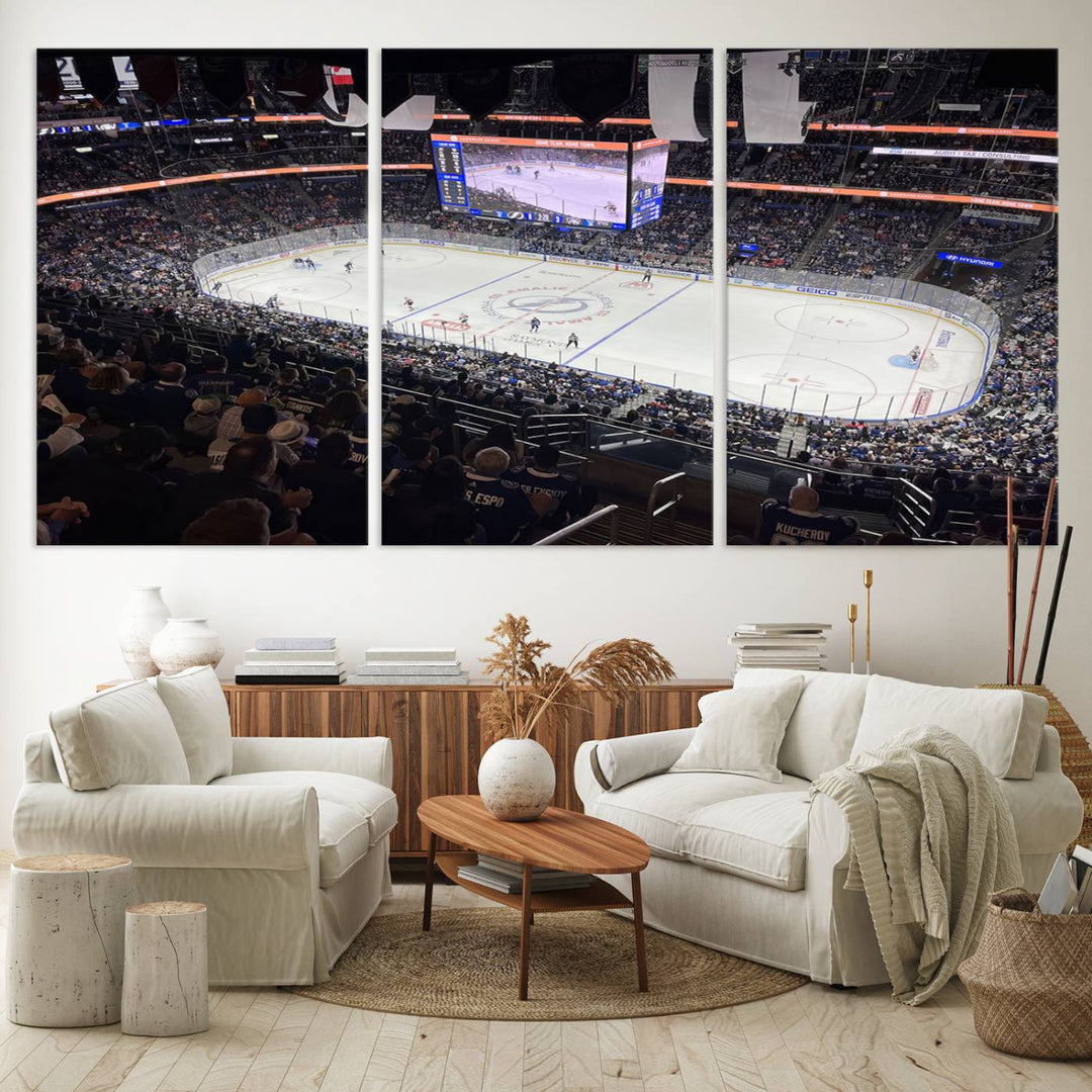 Amalie Arena Florida Wall Art Canvas Print - NHL Hockey Stadium Print