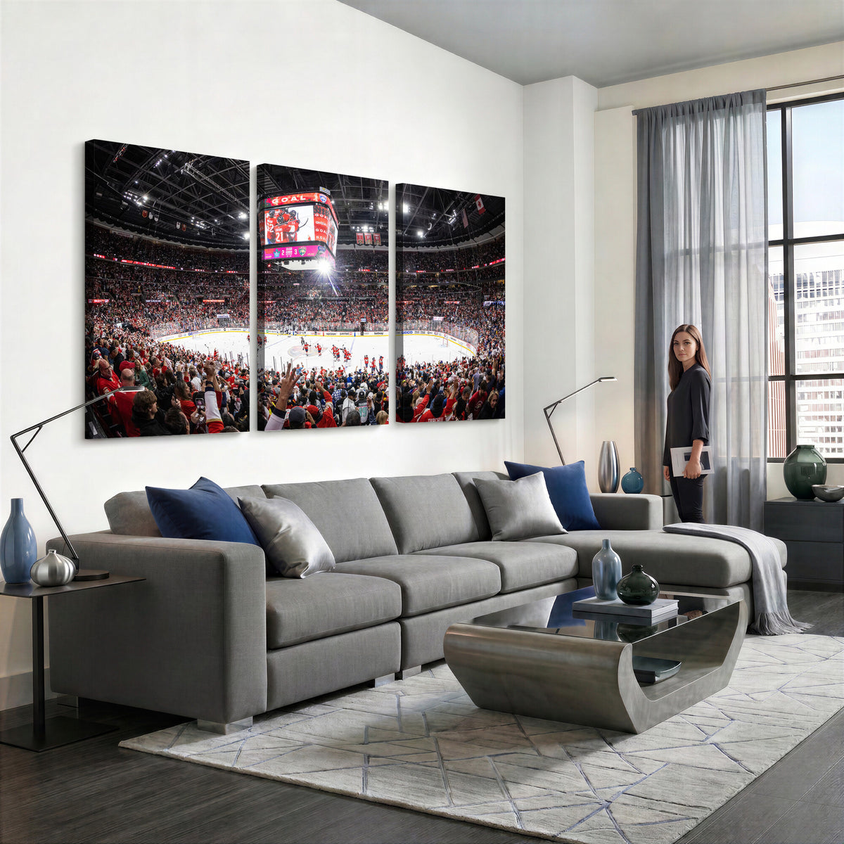 15750-MGV-CV-36X24 - Amerant Bank Arena Wall Art Canvas Print, Hockey Arena