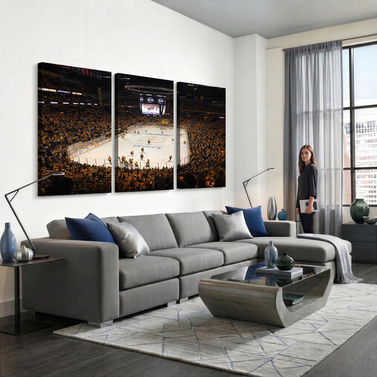 99407-MGV-CV-36X24 - Bridgestone Arena - Nashville Predators Hockey Team Print - Nashville Wall Art Canvas Print