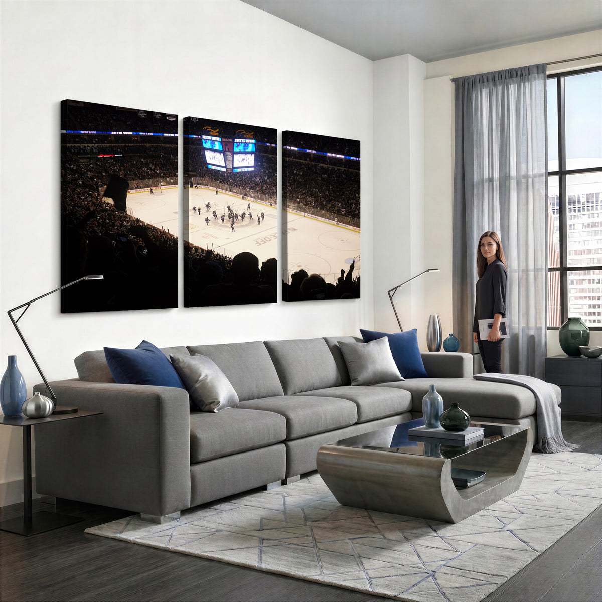 22497-MGV-CV-36X24 - Canada Life Centre Wall Art | Winnipeg Jets Hockey Team Print Canvas | Ready to Hang | Winnipeg Wall