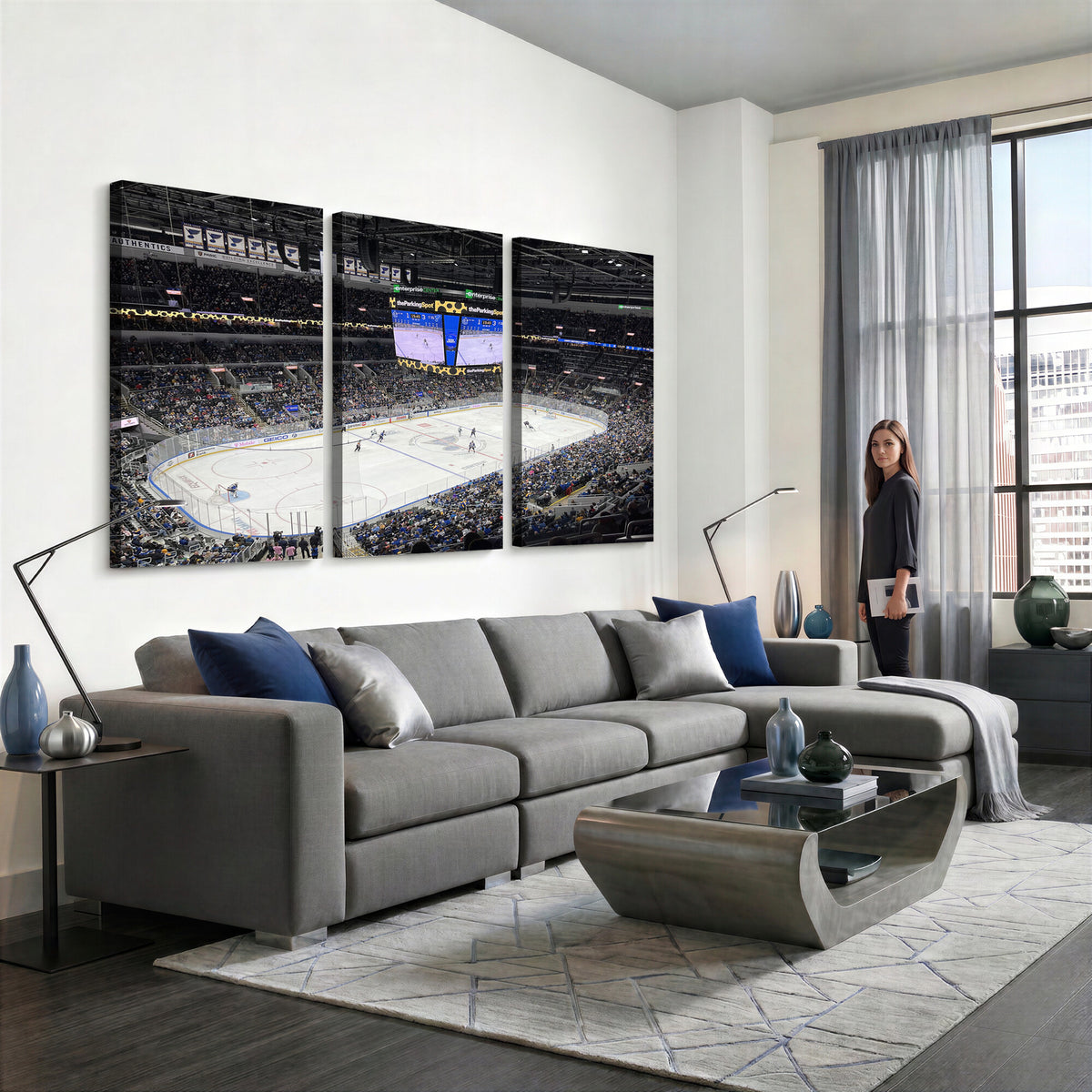 75222-MGV-CV-36X24 - Enterprise Center Missouri St. Louis Blues Hockey Stadium