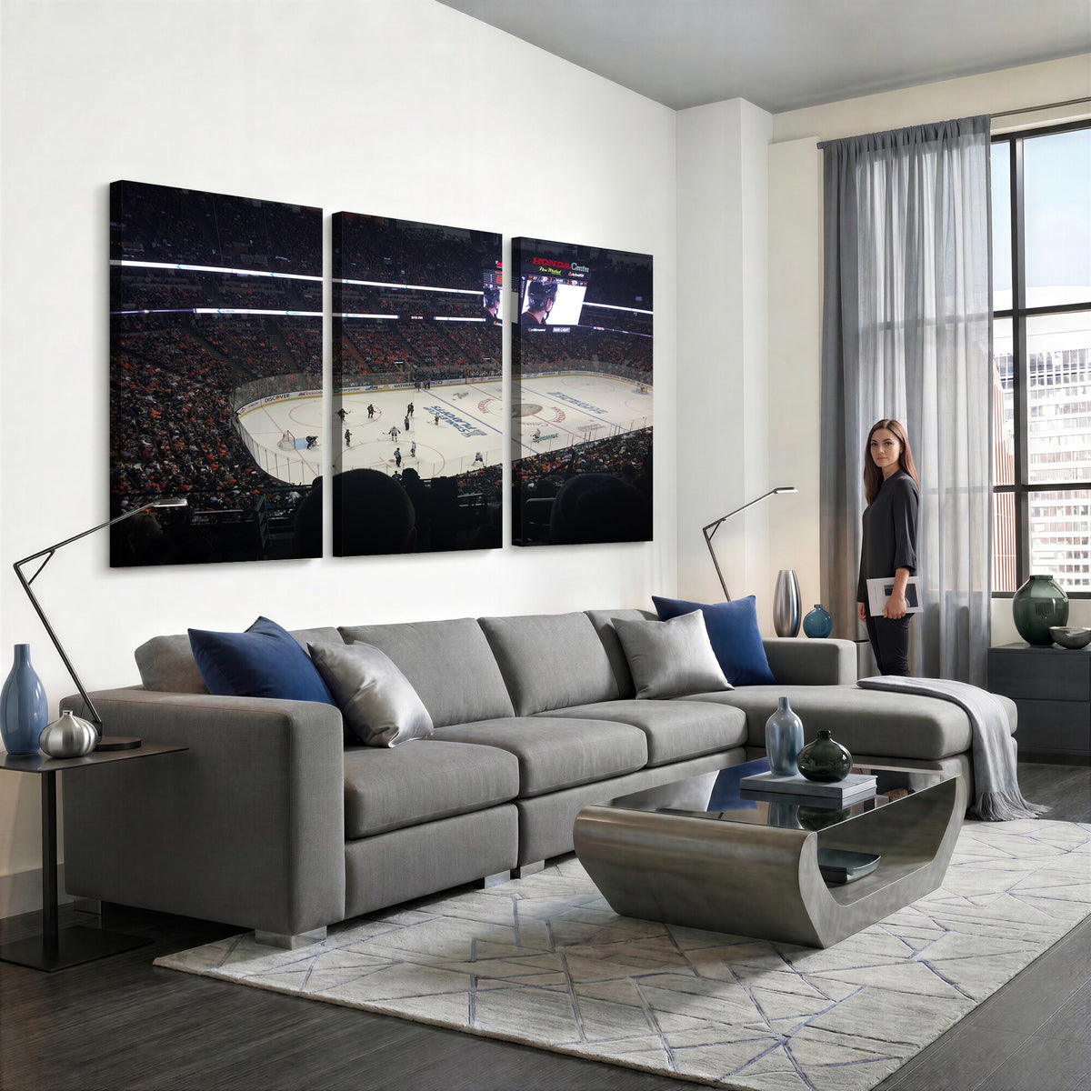 24634-MGV-CV-36X24 - Honda Center California Anaheim Ducks Hockey Stadium Wall Art