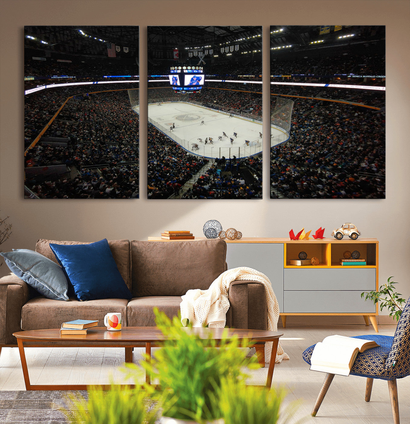 -KeyBank Center New York Buffalo Sabres Hockey Stadium Canvas Print Wall Art