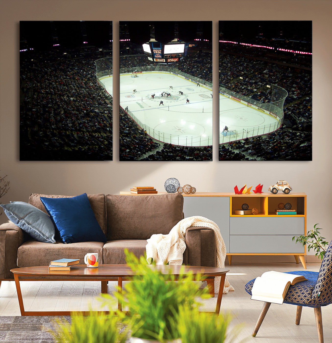 38823-MGV-CV-36X24-Nationwide Arena Ohio Columbus Blue Jackets Hockey Stadium Canvas Print Wall Art