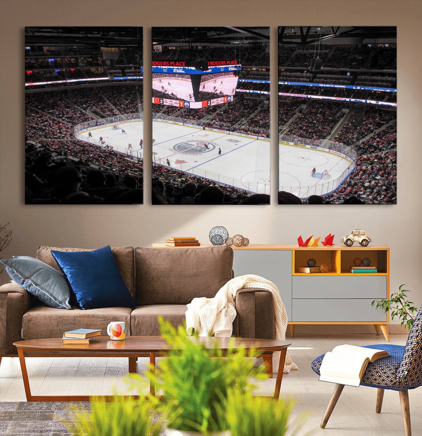 71180-MGV-CV-36X24-Rogers Place Edmonton Oilers Ice Hockey Stadium Wall Art, Rogers Place Edmonton Oilers Wall Art