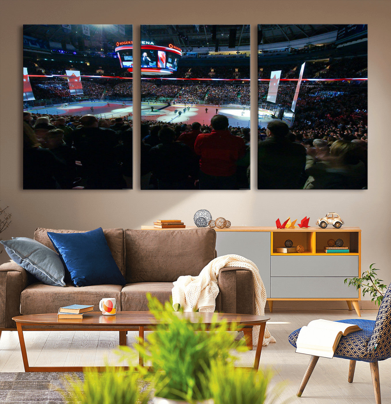 84945-MGV-CV-36X24-Rogers Arena Vancouver Canucks Ice Hockey Stadium Wall Art, Vancouver Canucks Ice Hockey Print