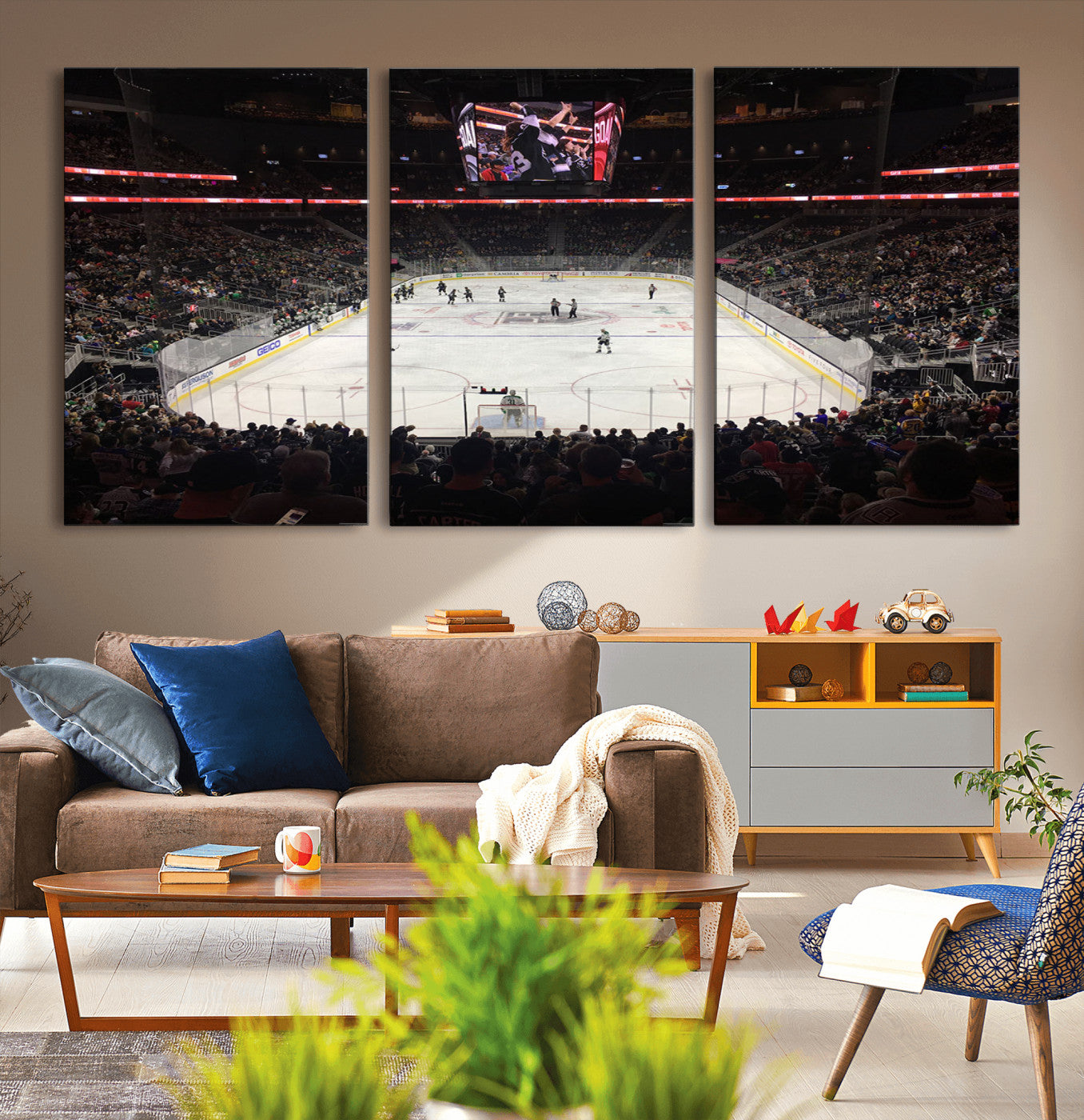 14802-MGV-CV-36X24-T Mobile Arena Paradise Nevada Vegas Golden Knights Ice Hockey Stadium Canvas Print Wall Art