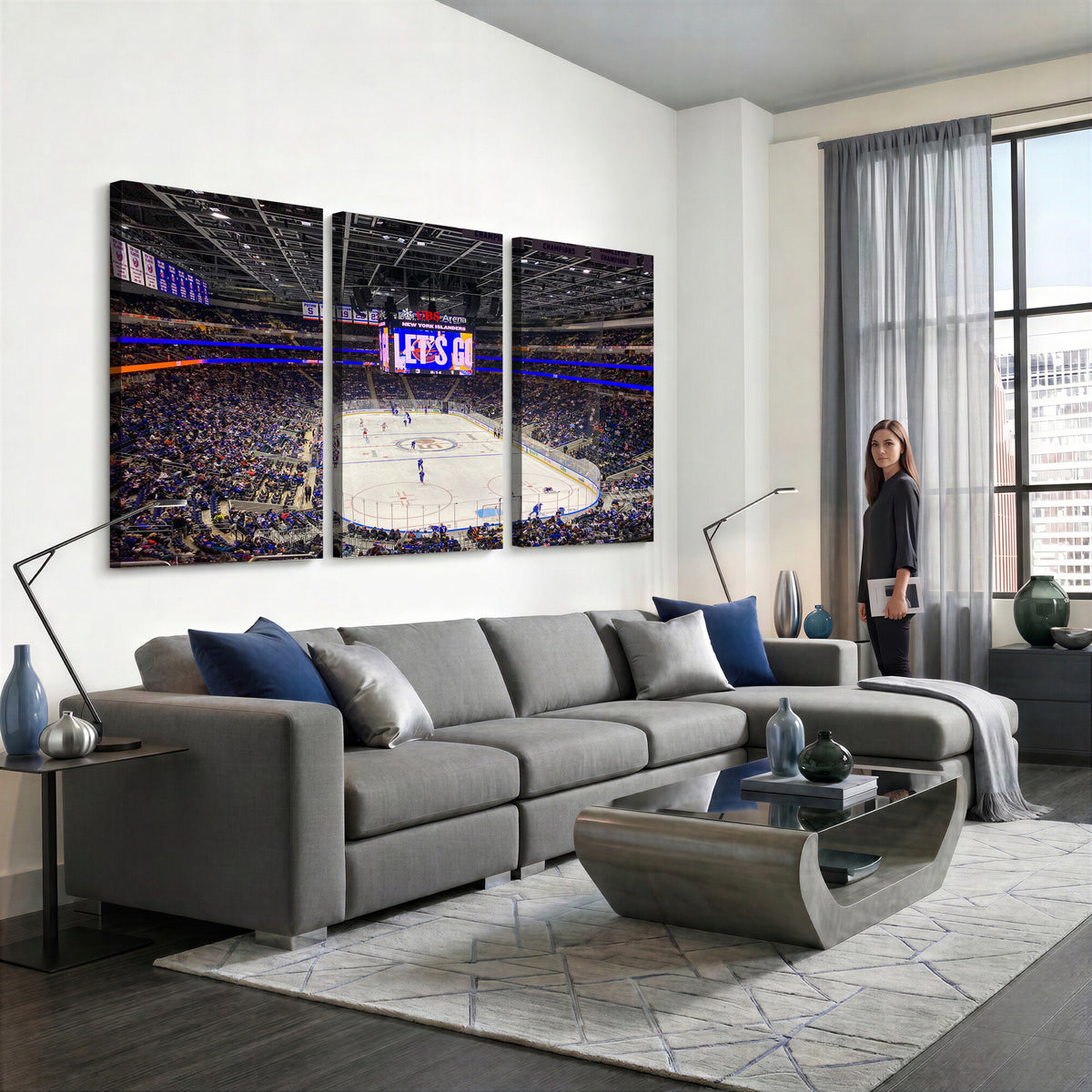 78692-MGV-CV-36X24 - UBS Arena Elmont New York Islanders Ice Hockey Wall Art, UBS Arena Elmont Wall Art Canvas Print