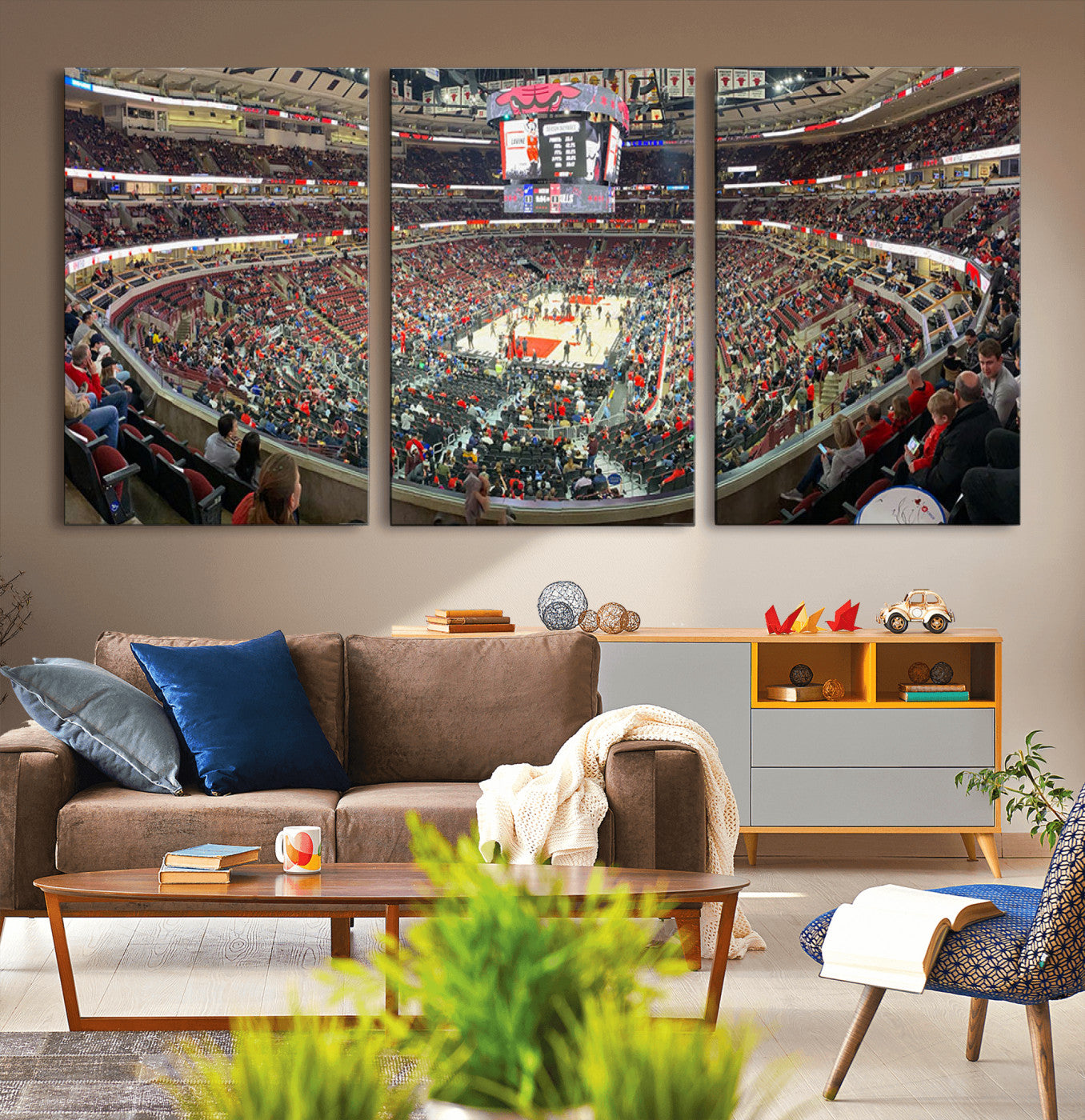 43481-MGV-CV-36X24-United Center Chicago Bulls Stadium Wall Art Canvas Print