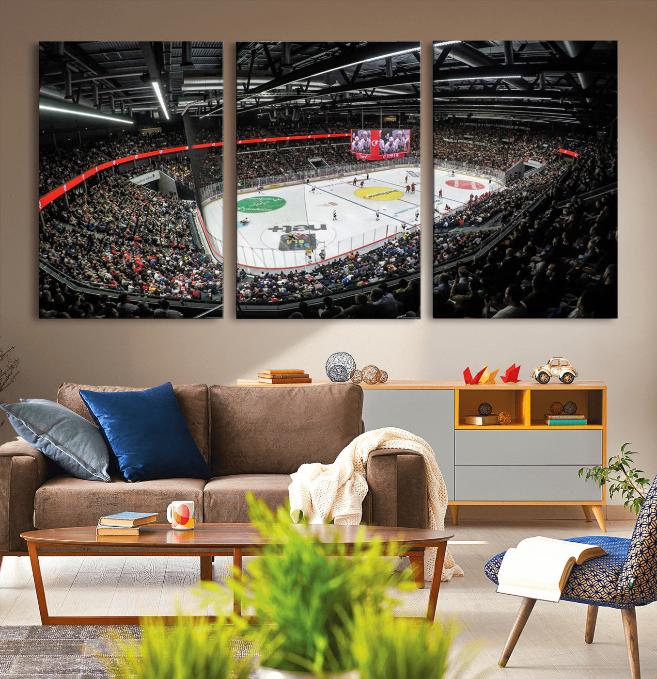 46282-MGV-CV-36X24-Vaudoise Lausanne Ice Hockey Arena Stadium Wall Art Canvas, Vaudoise Lausanne Ice Hockey Canvas
