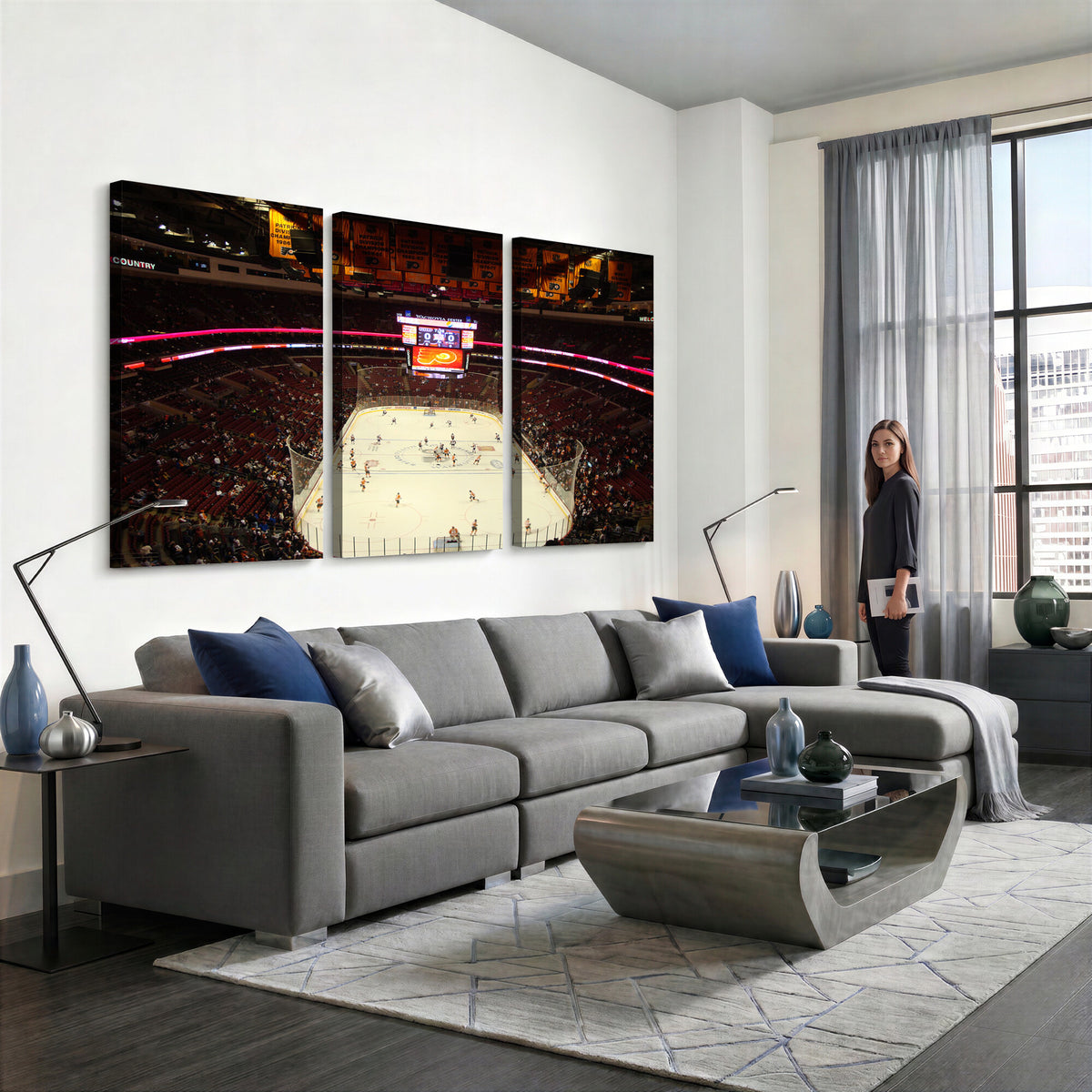 98213-MGV-CV-36X24 - Wachovia Center Prior to Flyers Game Ice Hockey Stadium