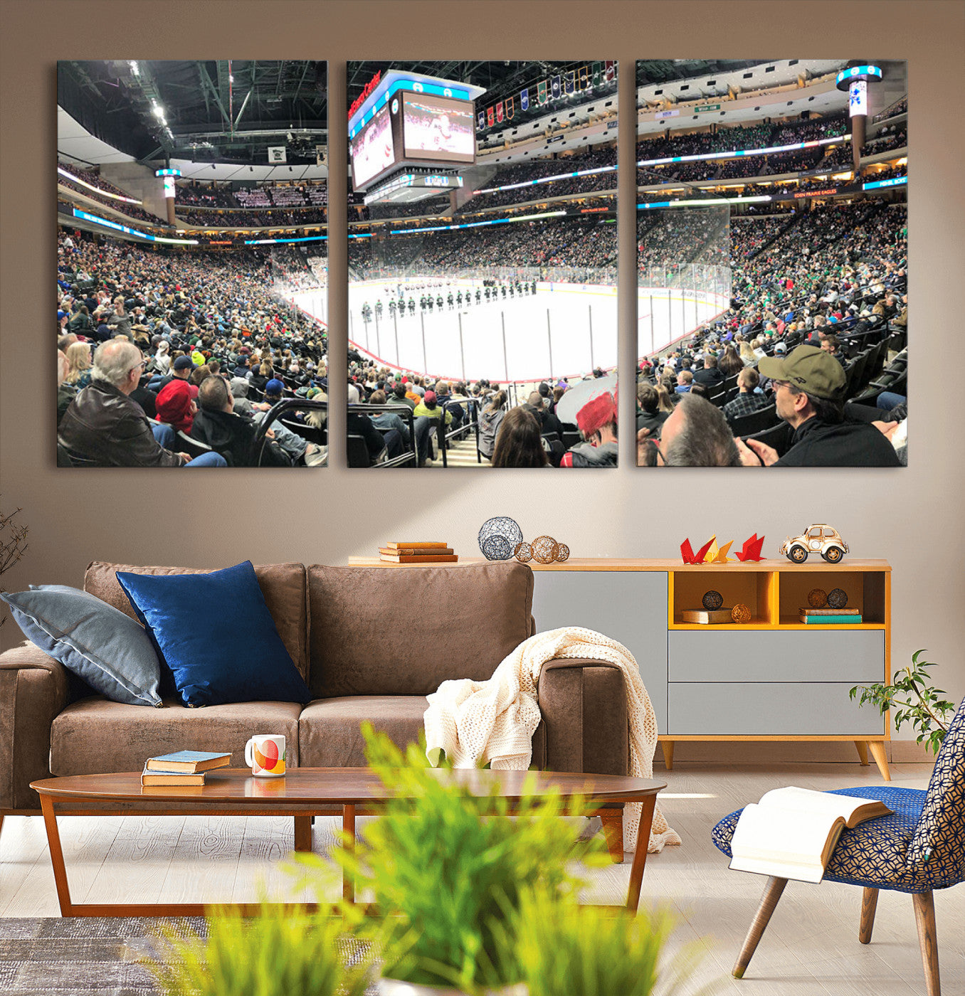 44414-MGV-CV-36X24-Xcel Energy Center St Paul Minnesota Wild Ice Hockey Stadium Canvas, Minnesota Wild Ice Hockey