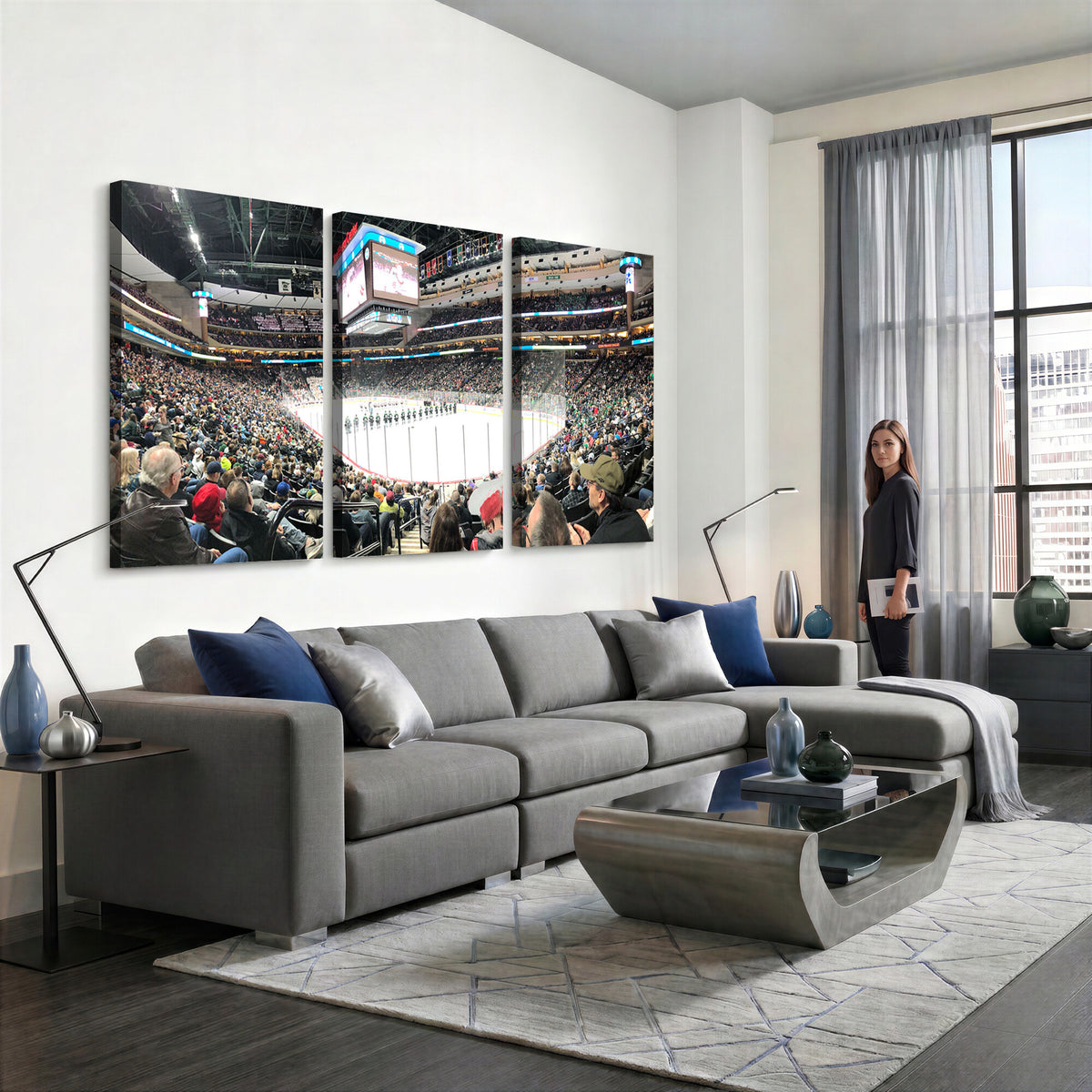 44414-MGV-CV-36X24 - Xcel Energy Center St Paul Minnesota Wild Ice Hockey Stadium