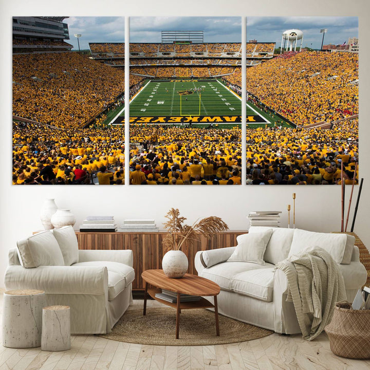 Kinnick Stadium - Iowa Hawkeyes Football Team Print - Iowa City Kinnick Stadium Wall Art Canvas Print