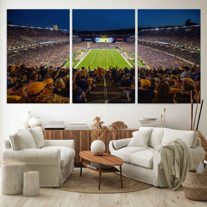 Pittsburgh Panthers Football Team Print - Pittsburgh Acrisure Stadium Wall Art Canvas Print