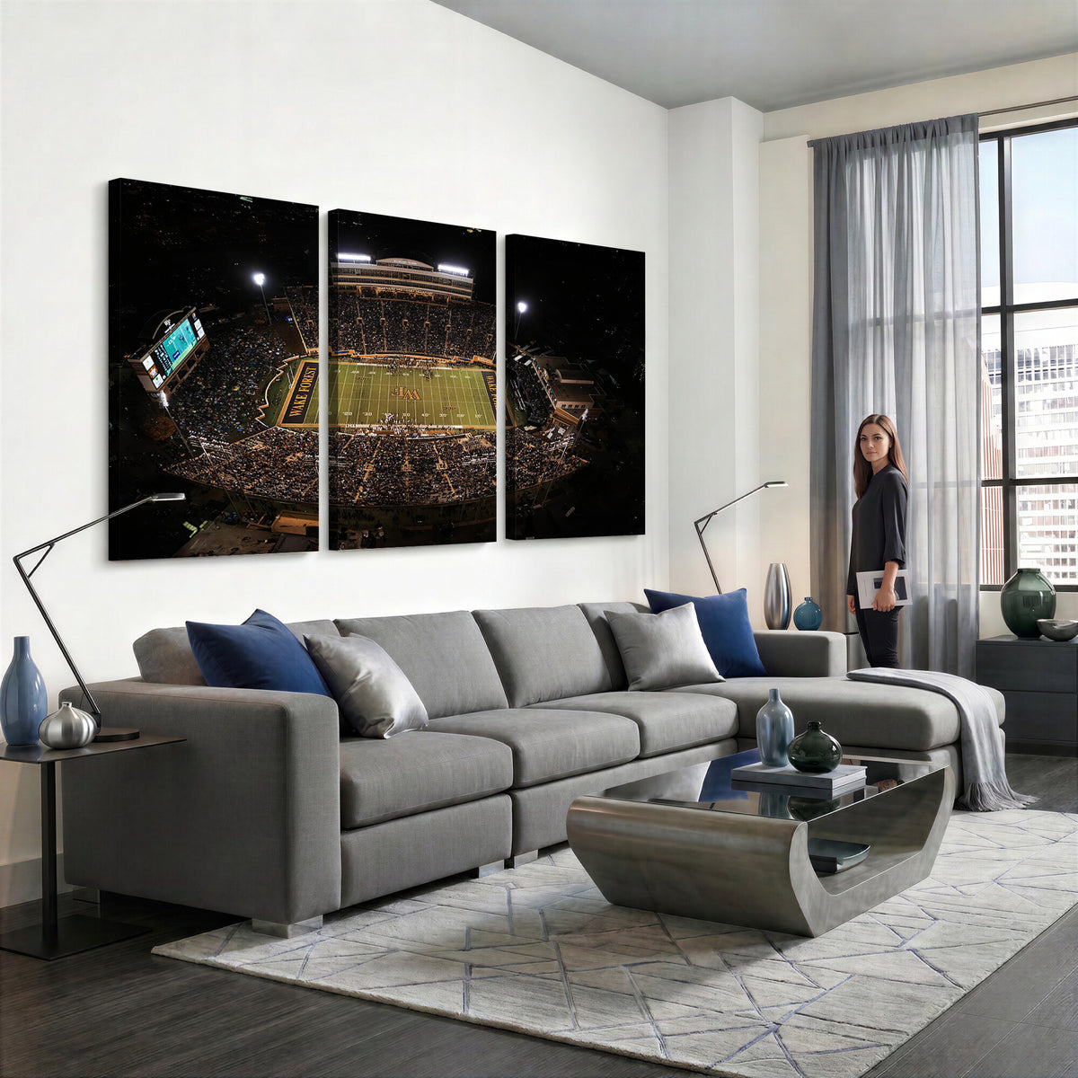 20605-MGV-CV-36X24 - Wake Forest University Demon Deacons Canvas Print, Football Team Wall Art