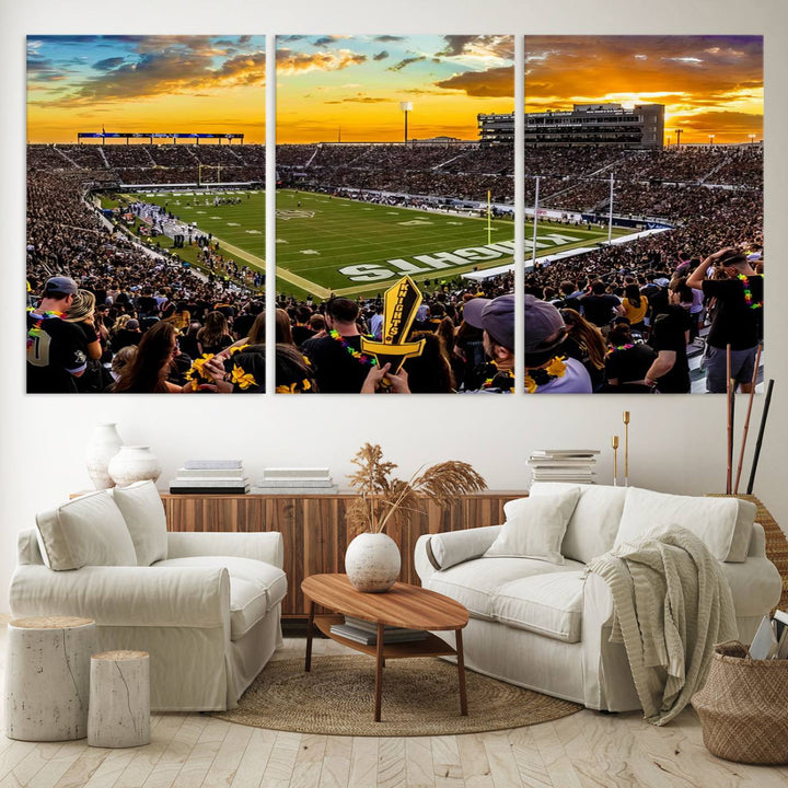 UCF Knights Football Team Print - Orlando FBC Mortgage Stadium Wall Art Canvas Print