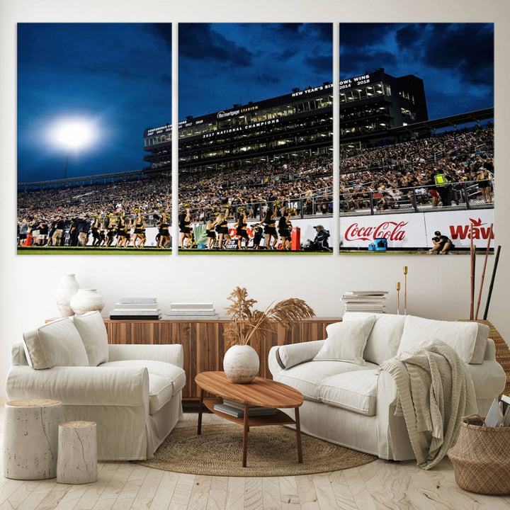 UCF Knights Football Team Print - Orlando FBC Mortgage Stadium Wall Art Canvas Print