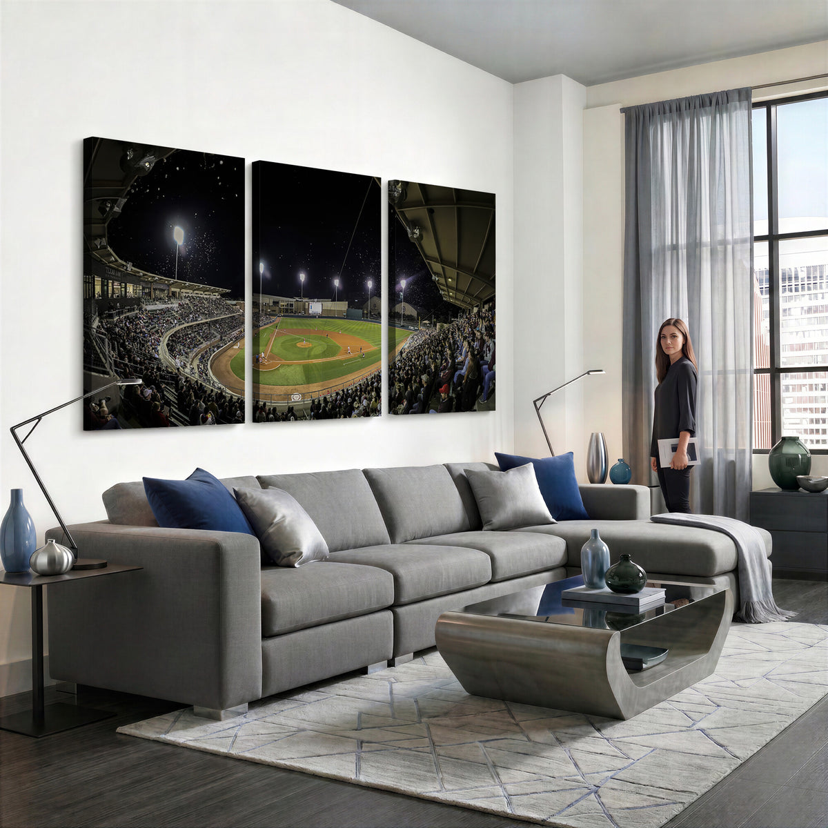 10262-MGV-CV-36X24 - Olsen Field at Blue Bell Park - Texas A&M Aggies Baseball Stadium Wall Art Canvas Print
