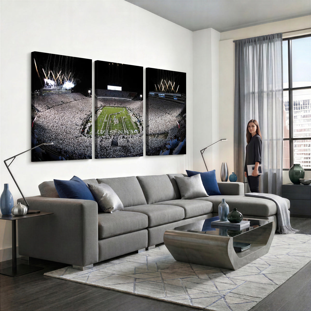 84537-MGV-CV-36X24 - Penn State Beaver Stadium Canvas Wall Art - Nittany Lions Football Print