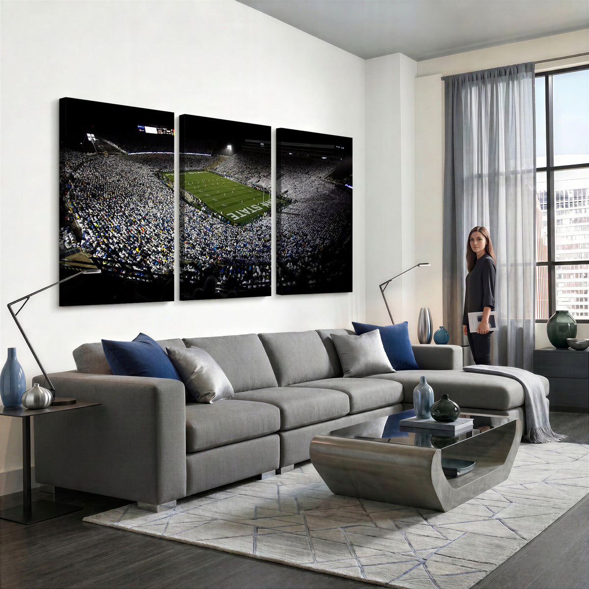 96825-MGV-CV-36X24 - Penn State Football Stadium Wall Art - Beaver Stadium Canvas Print