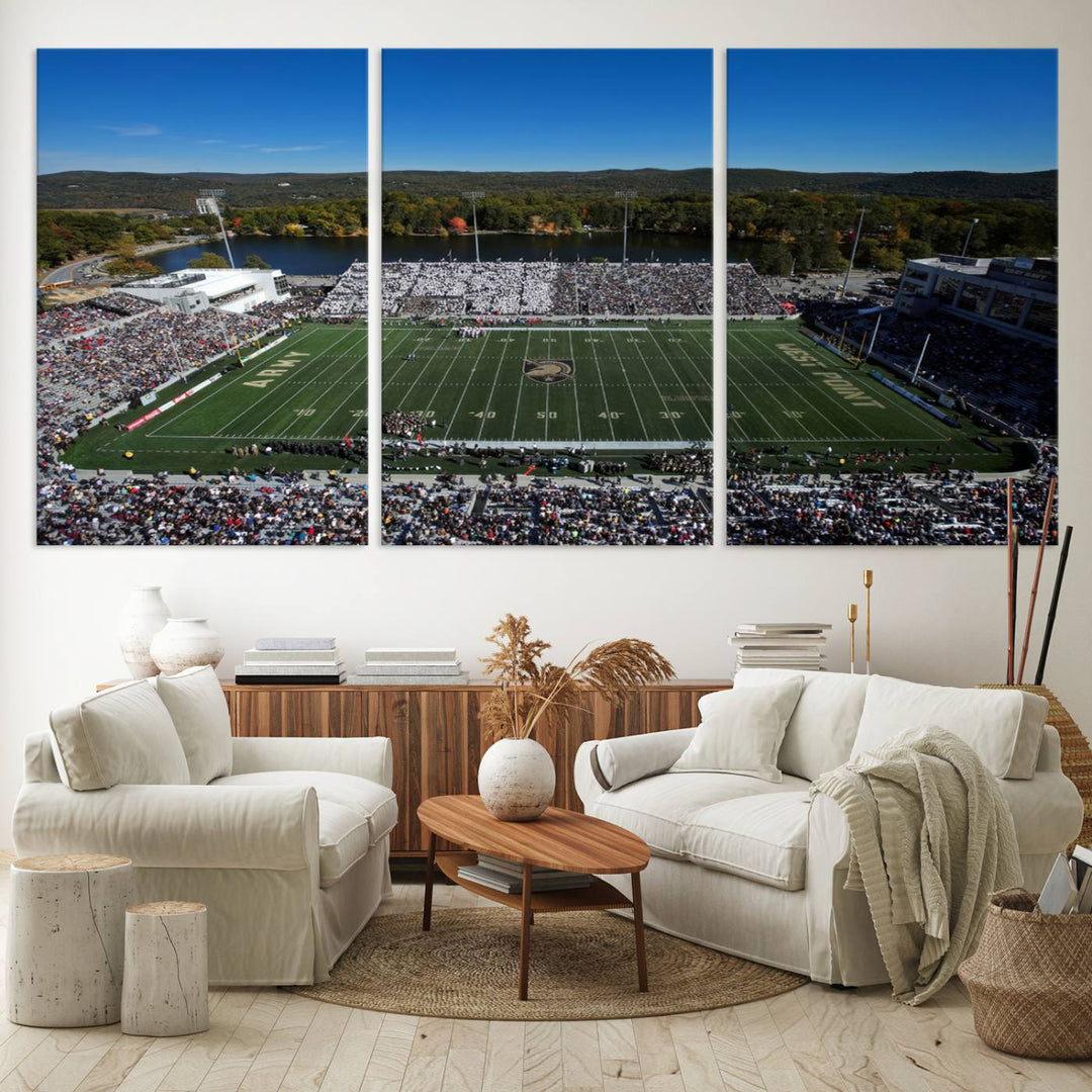 Army Black Knights Football Team Print - West Point Michie Stadium Wall Art Canvas Print