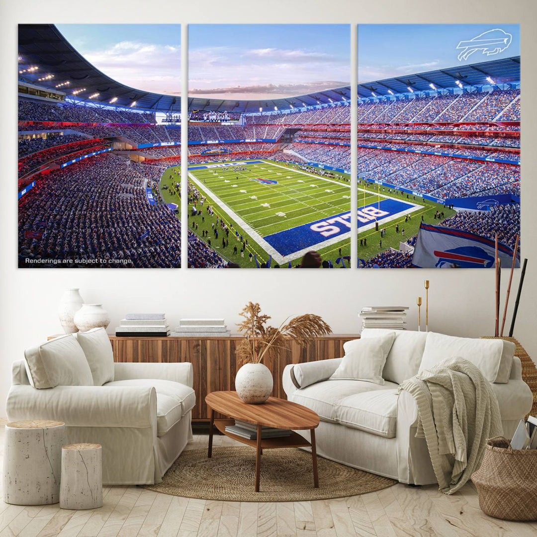 Buffalo Bills Football Team Print - Buffalo Highmark Stadium Wall Art Canvas Print