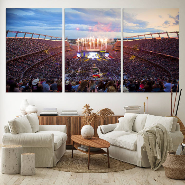 Denver Broncos Football Team Print - Empower Field at Mile High Stadium Wall Art Canvas Print