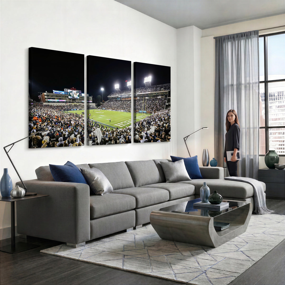 49339-MGV-CV-36X24 - Georgia Tech Yellow Jackets Football Team Print, Atlanta