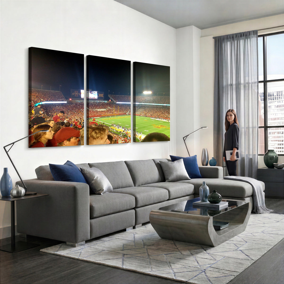 94319-MGV-CV-36X24 - Iowa State University Cyclones Art Print, Jack Trice Stadium Ames