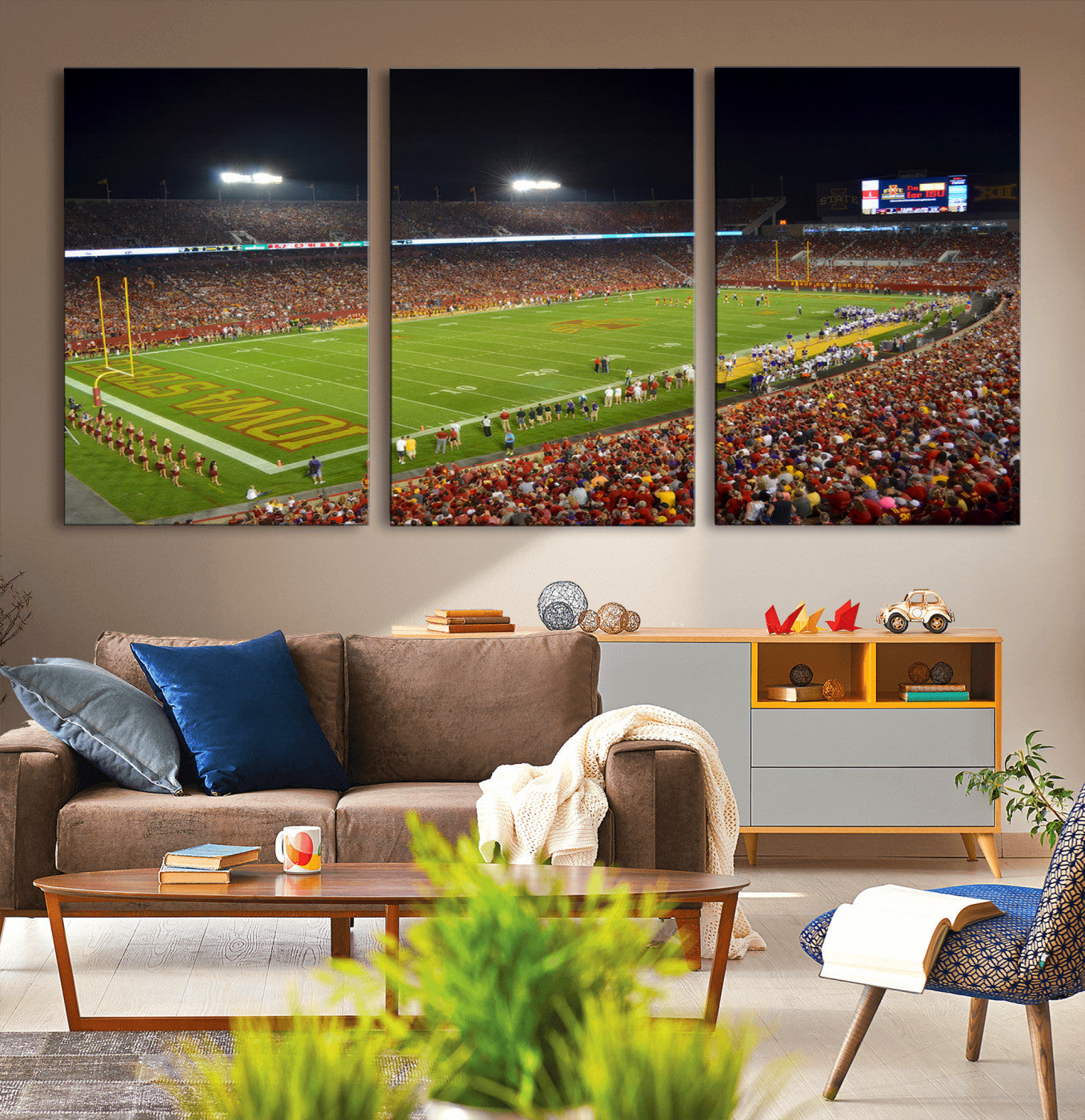 27211-MGV-CV-36X24-Iowa State University Cyclones Football Team Print - Ames Jack Trice Stadium Canvas Print