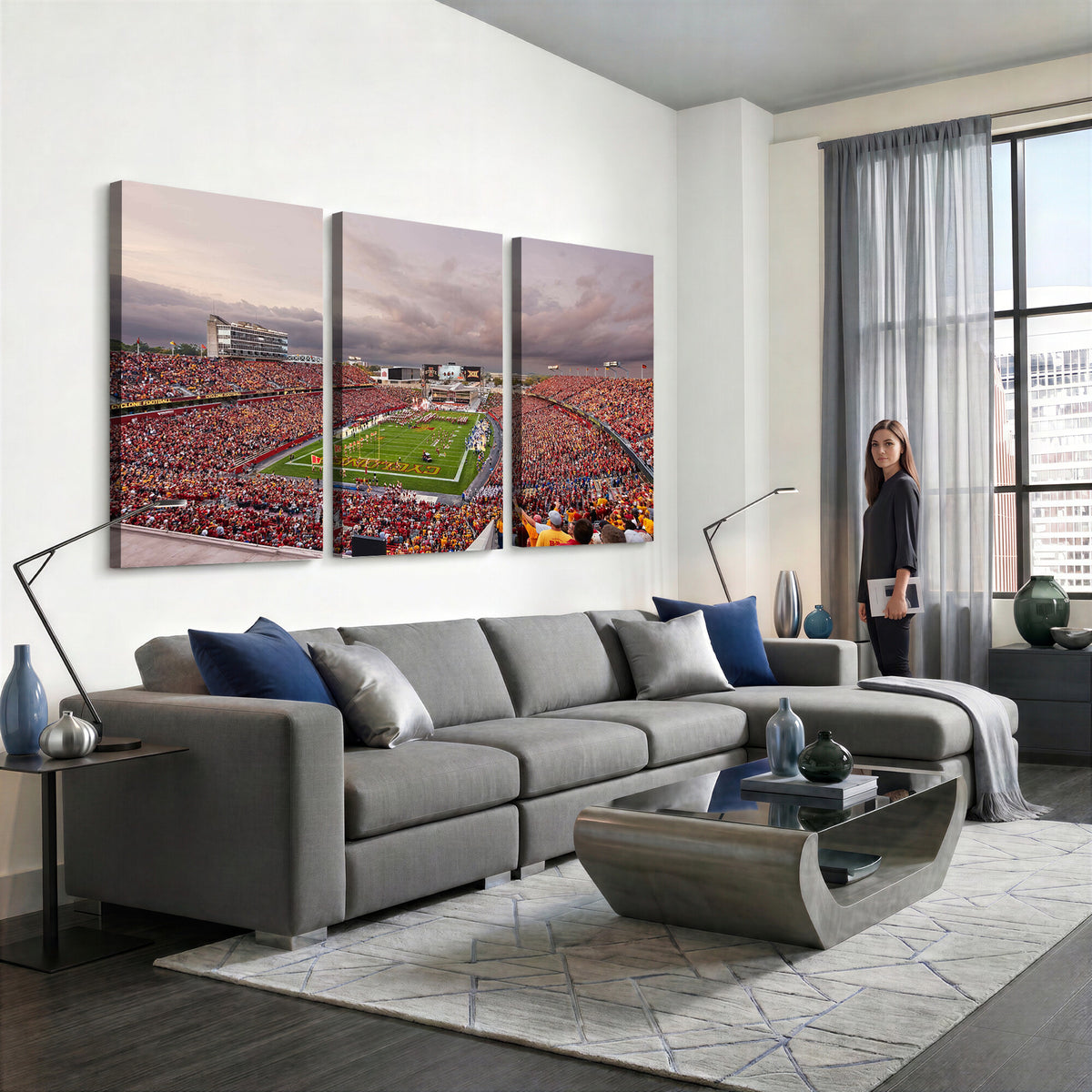 50373-MGV-CV-36X24 - Iowa State University Cyclones Football Team Print, Ames