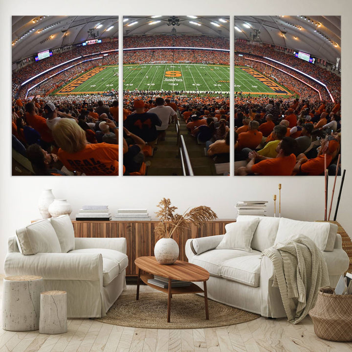 Syracuse University Orange Football Team Print - Syracuse JMA Wireless Dome Wall Art Canvas Print