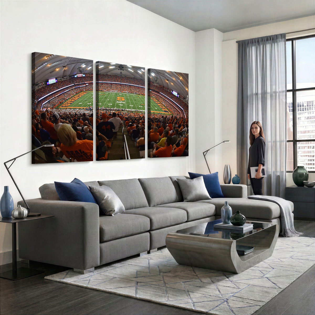 43291-MGV-CV-36X24 - Syracuse University Orange Football Canvas Print, Football Team Print - Syracuse JMA Wireless Dome