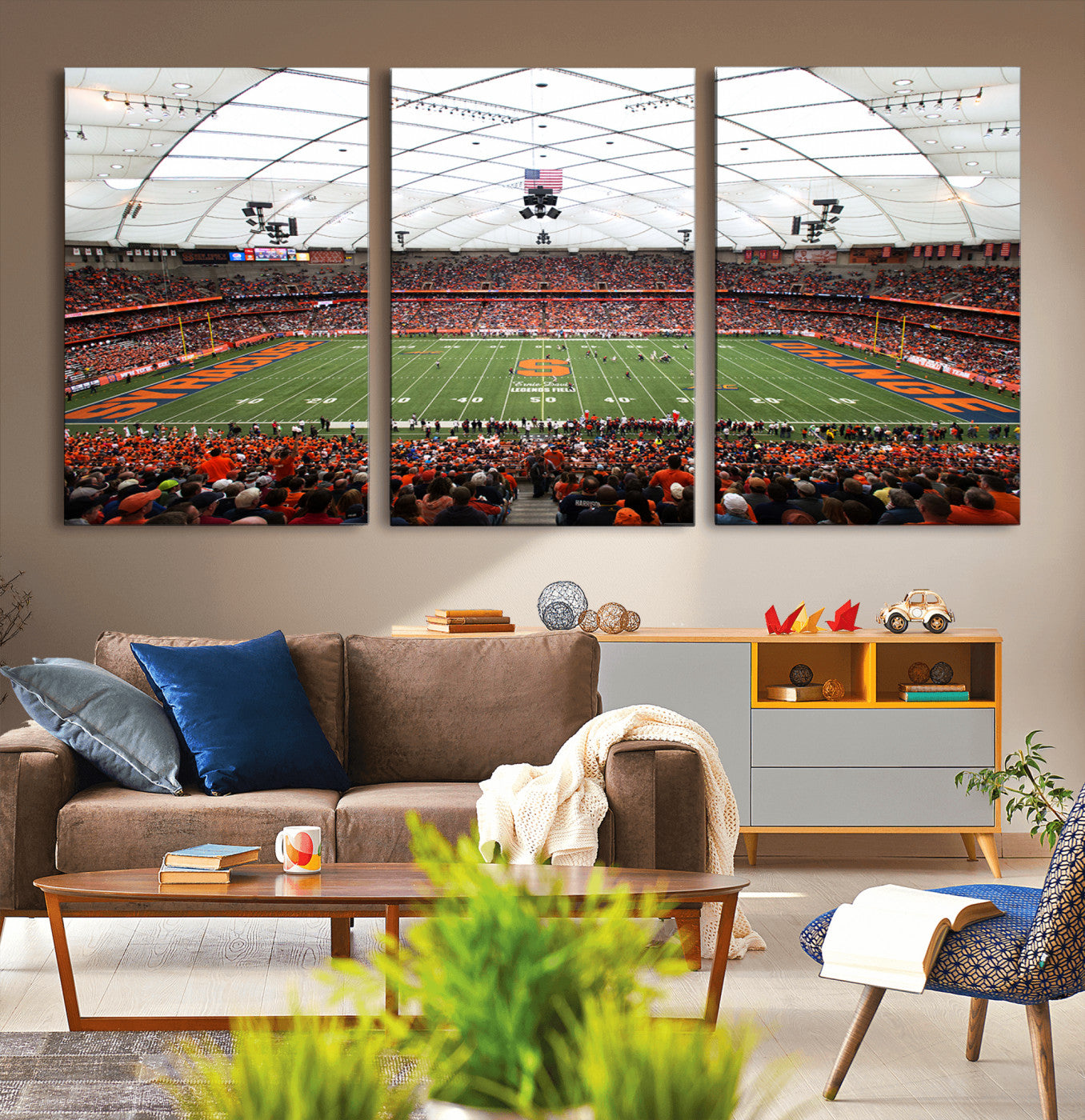 MGV-CV-60X30-3P - Syracuse University Orange Football Team Print - Syracuse JMA Wireless Dome Wall Art Canvas Print