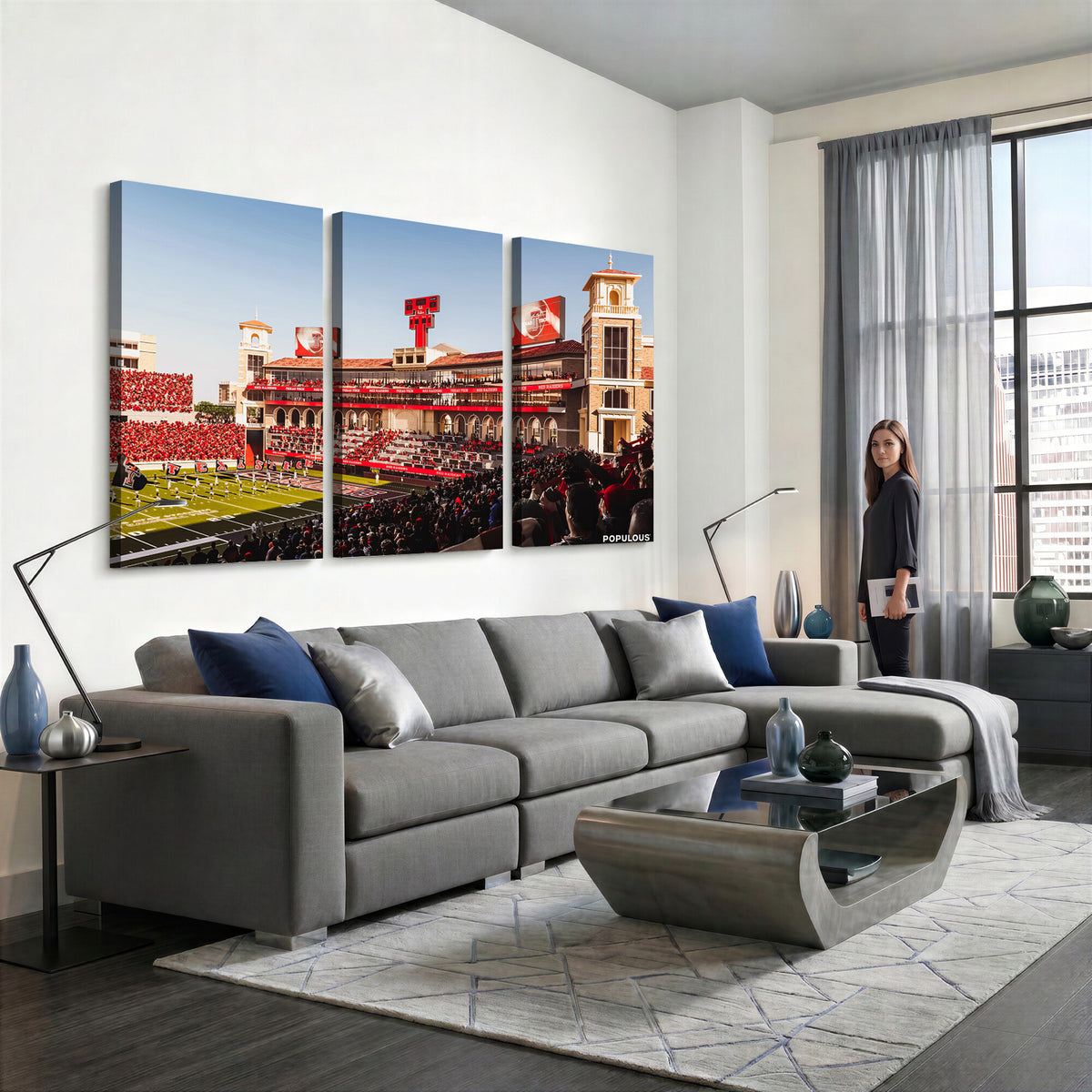 89744-MGV-CV-36X24 - Jones AT&T Stadium Texas Tech Red Raiders Wall Art