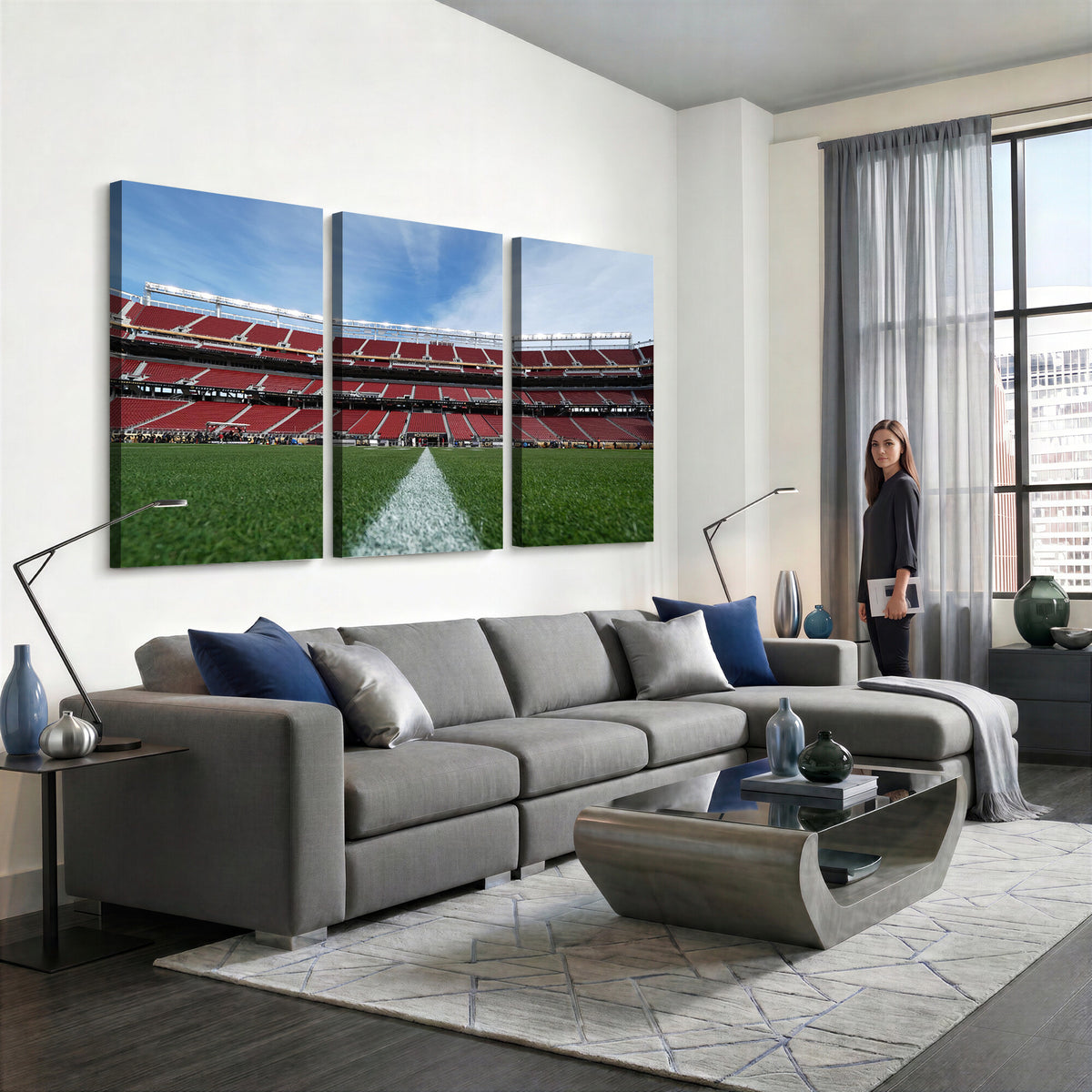 83238-PAN-FL-20X10 - University of Tulsa Golden Hurricane Football Team Print - Tulsa H.A. Chapman Stadium Wall Art