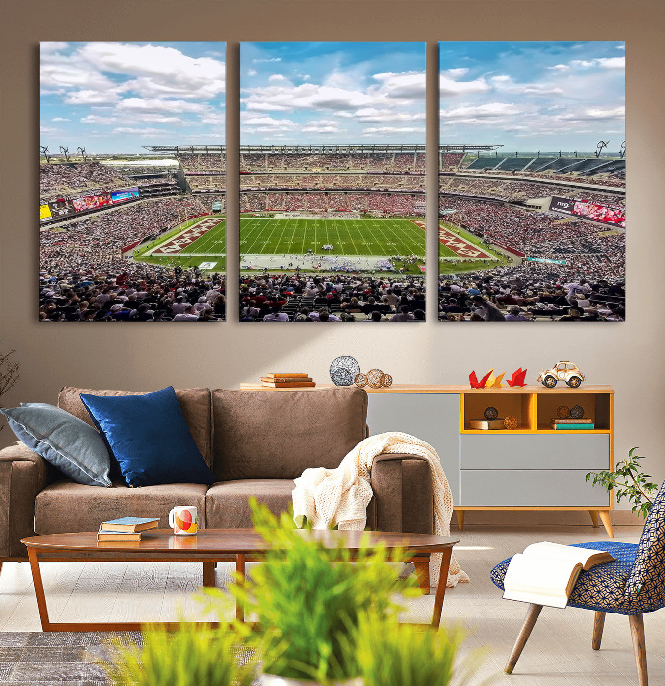 MGV-CV-60X30-3P - The Temple University Owls Athletics Team Print - Philadelphia Lincoln Financial Field Stadium Wall