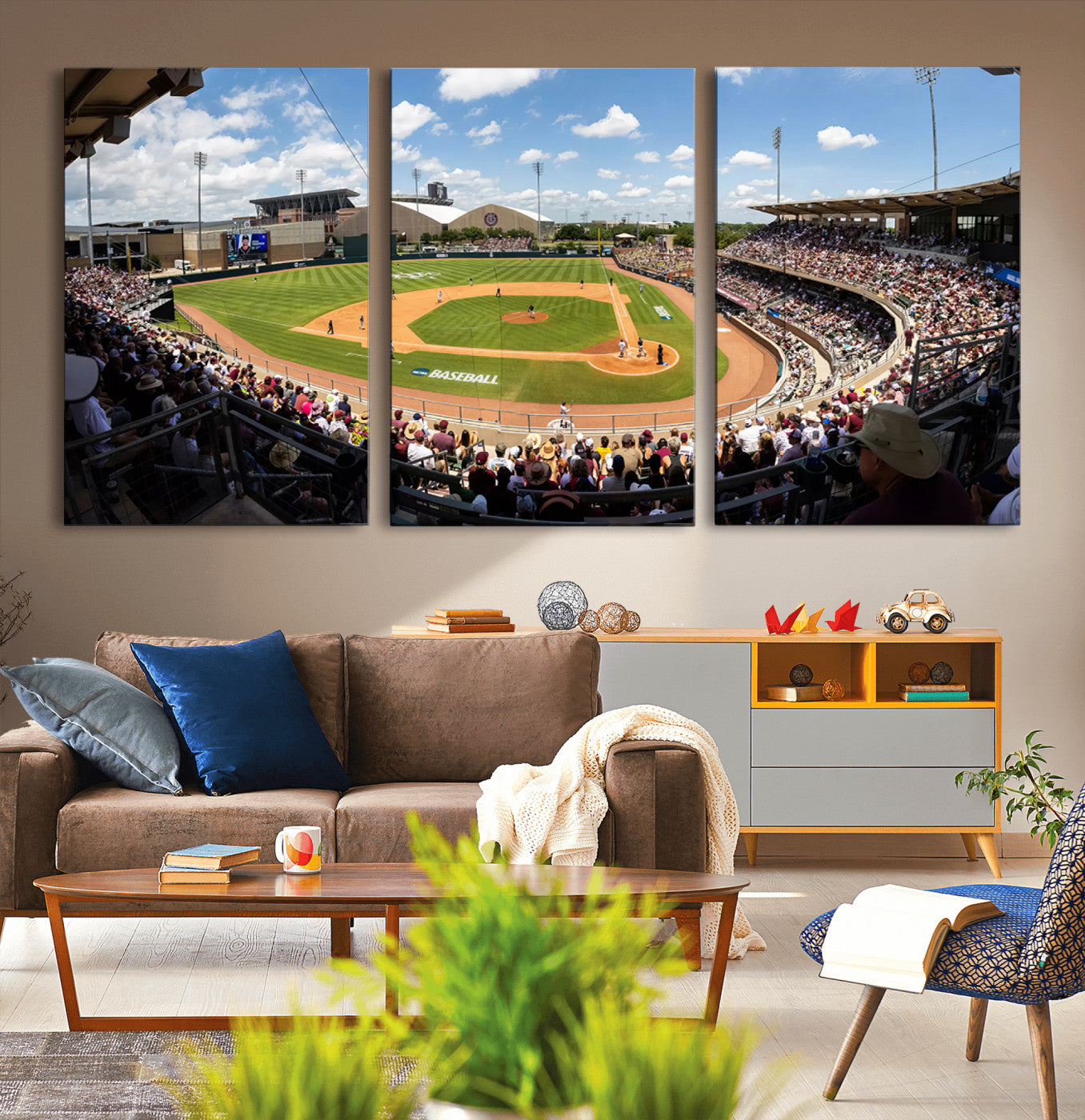 MGV-CV-60X30-3P - The Texas A&M University Aggies Athletics Team Print - College Station Kyle Field Wall Art Canvas