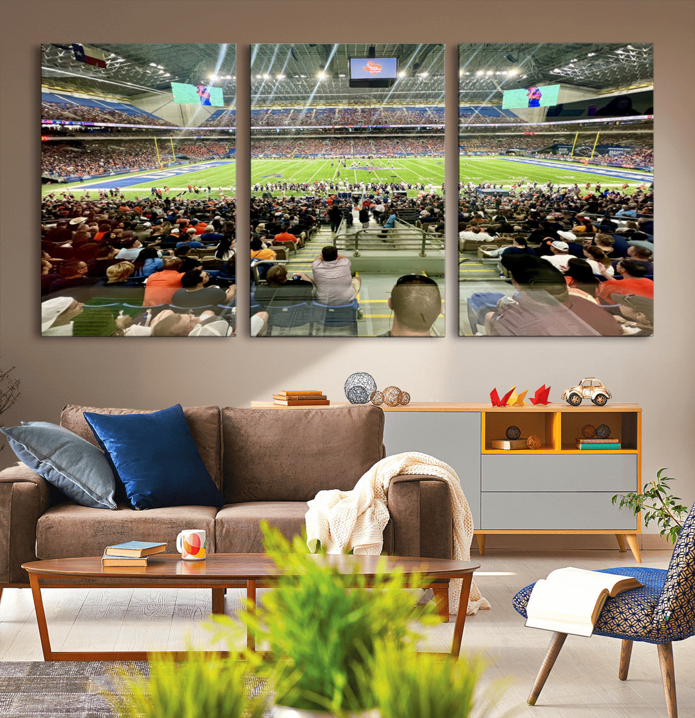 MGV-CV-60X30-3P - The University of Texas at San Antonio Roadrunners Football Team Print - San Antonio Alamodome Wall