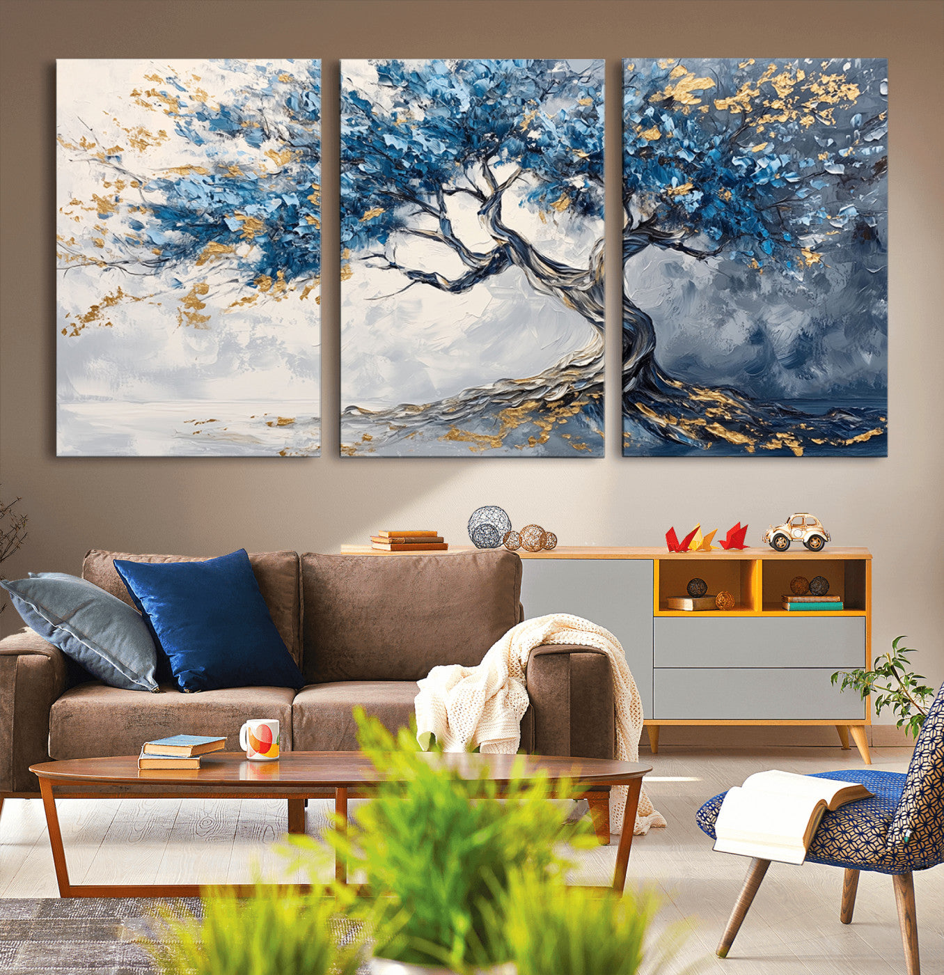 -Abstract Tree Painting Canvas Wall Art | Tree of Life Painting Wall Art Canvas Print