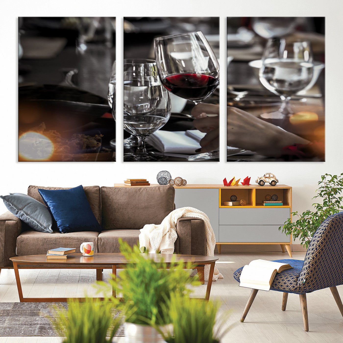 MGV-CV-60X30-3P - Red Wine and Glass Canvas Print