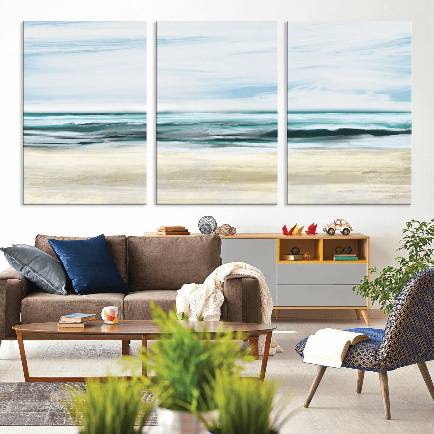 -Ocean Abstract Wall Art Canvas Print
