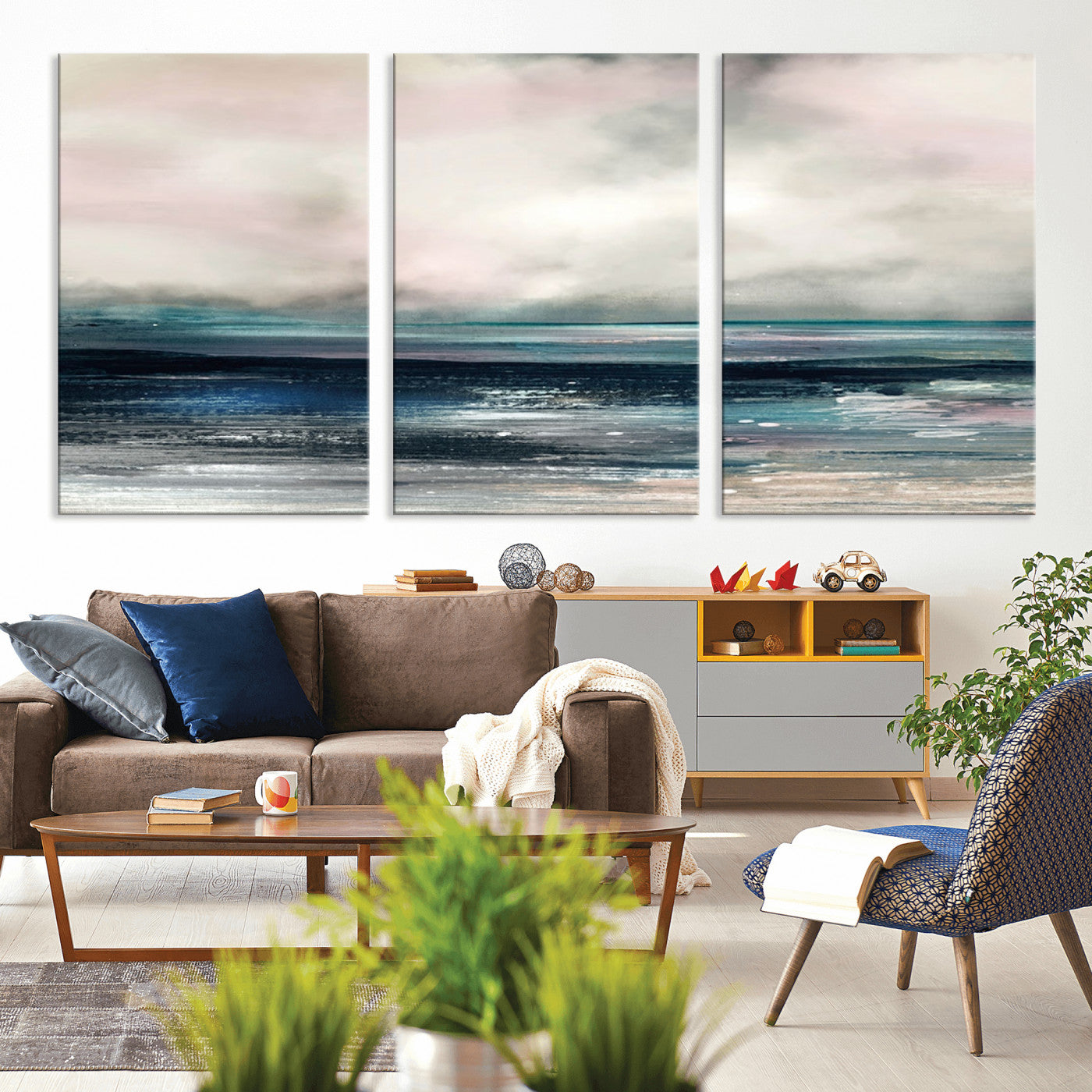 MGV-CV-60X30-3P - Contemporary Abstract Wall Art Canvas Print
