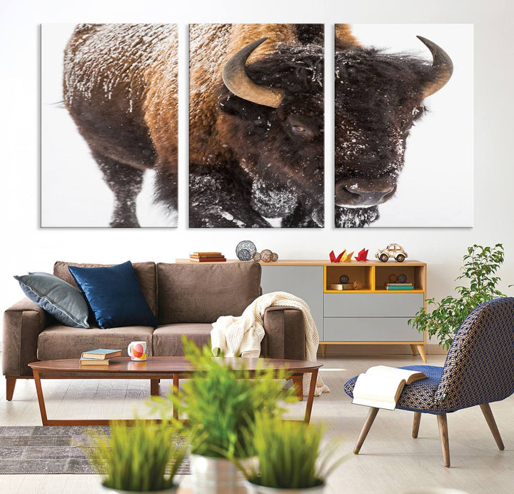 Bison Wall Art Canvas.