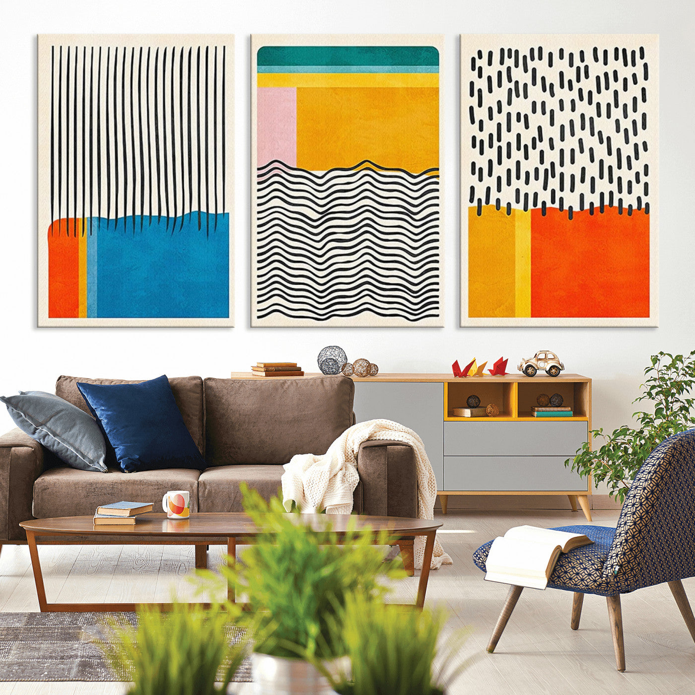 MGV-CV-60X30-3P - Canvas Print Wall Art Abstract Illustrs Art Boho