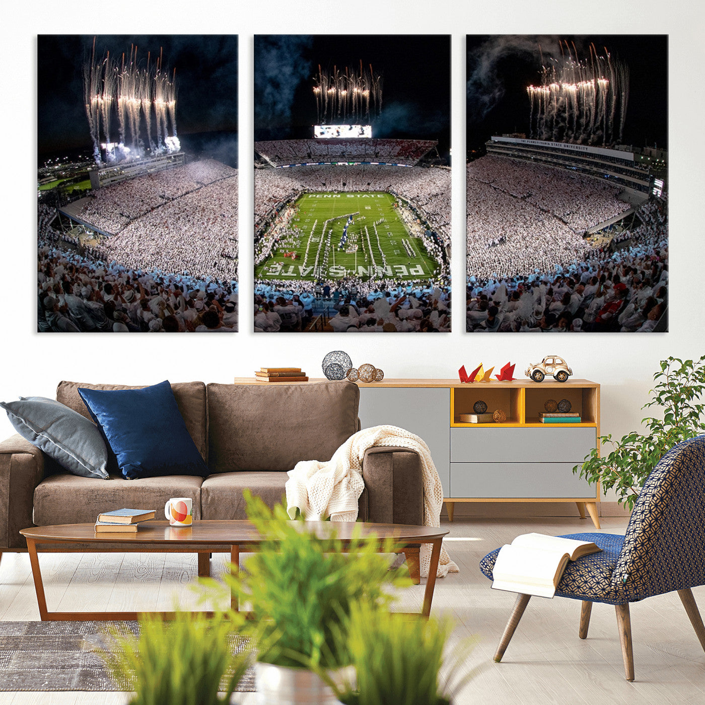 MGV-CV-60X30-3P - Penn Stadium Football Wall Art Canvas Print, Pennsylvania University Football Stadium