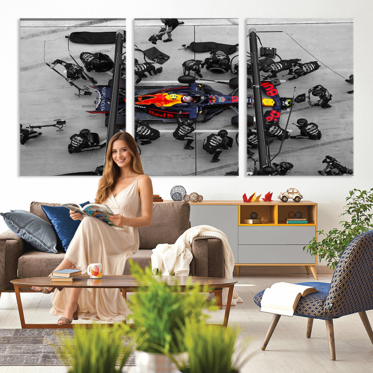 RedBull-MGV-CV-36X24 - Red Bull Formula 1 Canvas Wall Art Print